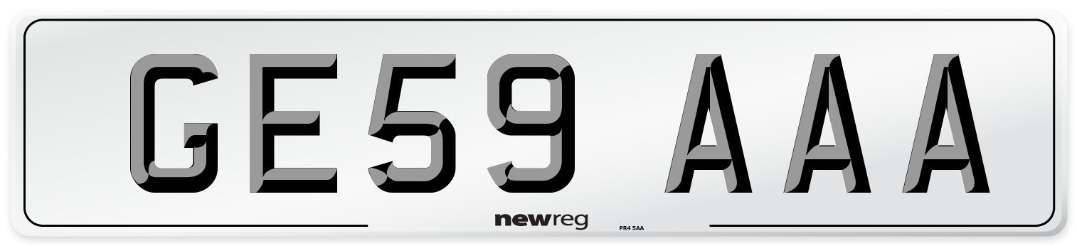 GE59 AAA Number Plate from New Reg